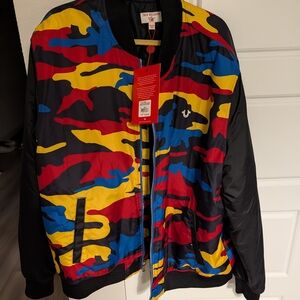 True Religion Men's Bold Camo Bomber Jacket